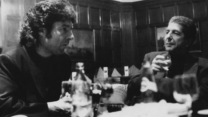 Enrique Morente, junto a Leonard Cohen.