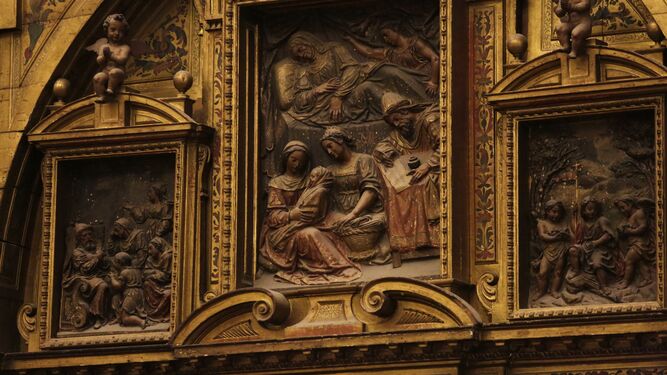 Parte del retablo de San Juan Bautista.