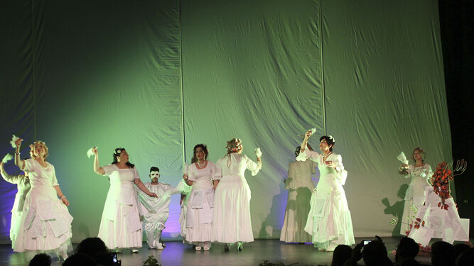Un momento de la representación teatral en La Rinconada.