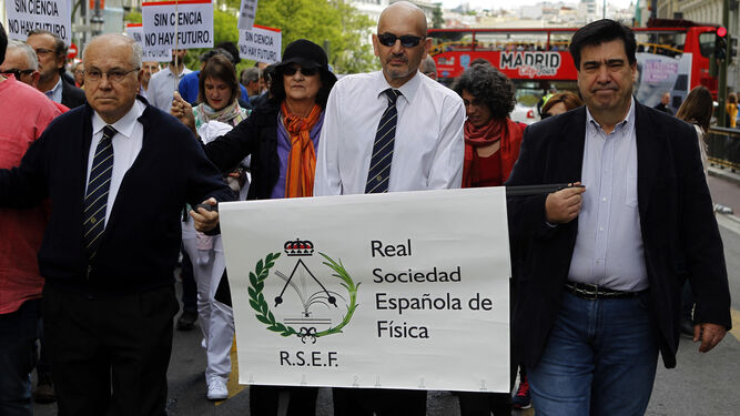Marcha de científicos en Madrid.