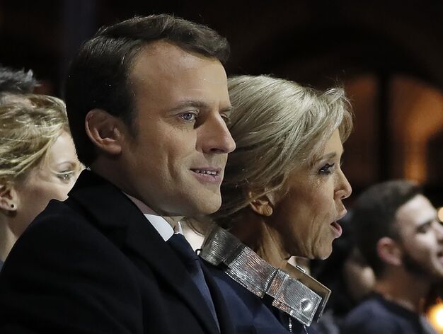 Las im&aacute;genes de la victoria de Macron