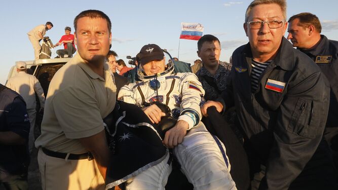La Soyuz MS-03 aterriza con éxito en la estepa kazaja