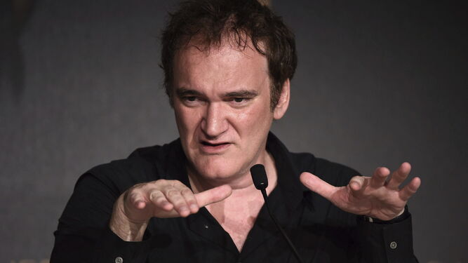 Tarantino en una rueda de prensa.