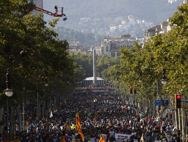La manifestaci&oacute;n contra el terrorismo en Barcelona