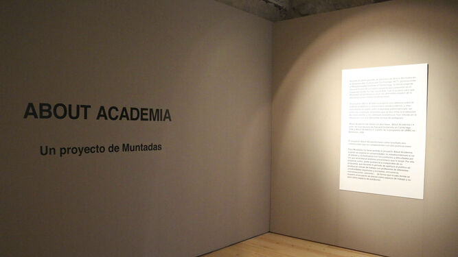 Vista de la exposición 'About Academia' que el Centro de Iniciativas Culturales (Cicus) dedica a Muntadas.