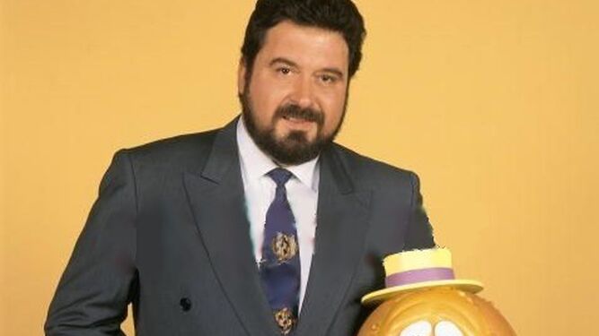 Jordi Estadella, presentador del 'Un, dos, tres' en el año 1992.