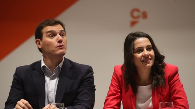 Albert Rivera e Inés Arrimadas en el comité ejecutivo de Ciudadanos.
