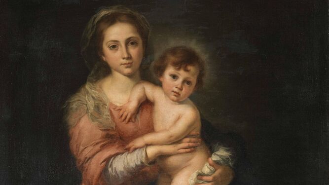 Detalle de 'Virgen con el  Niño', obra que señala el  paso de  la 'madonna' ideal a la  firmeza de la 'madre.'