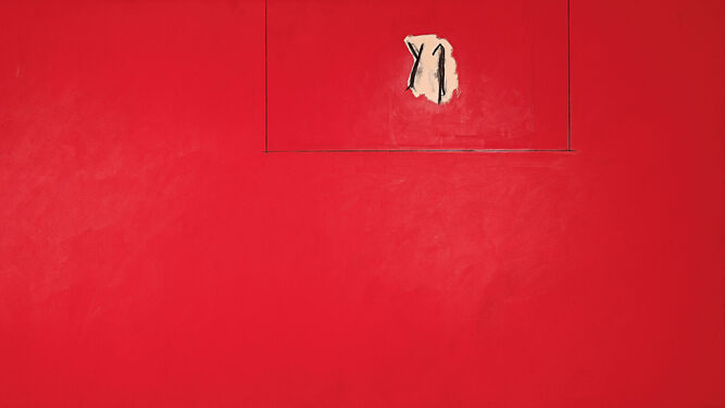 El lienzo 'Estudio fenicio rojo', de Robert Motherwell.