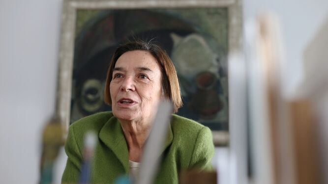 Consuelo Varela, en el Centro de Estudios Hispano-Americanos, durante la entrevista.