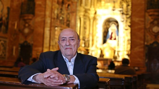 Eusebio Ogazón hace unos días en la basílica de la Macarena.
