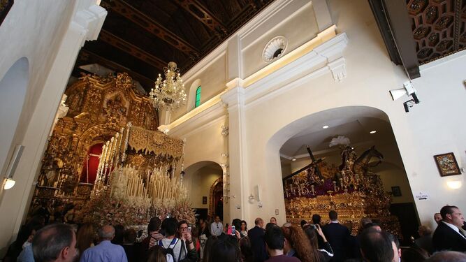 Visita a la capilla de los Marineros en la ma&ntilde;ana del Jueves Santo.