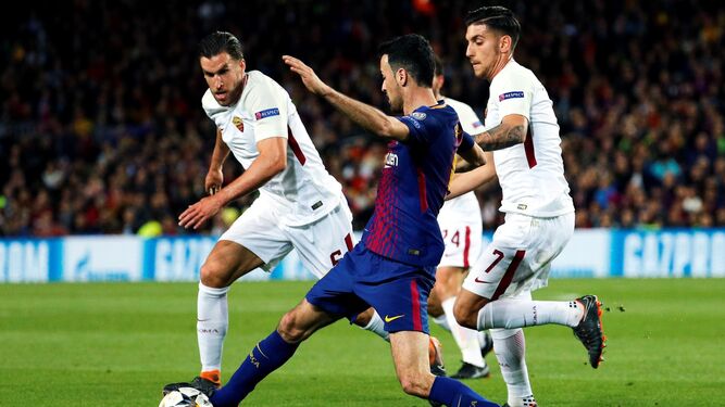 El FC Barcelona-Roma, en im&aacute;genes