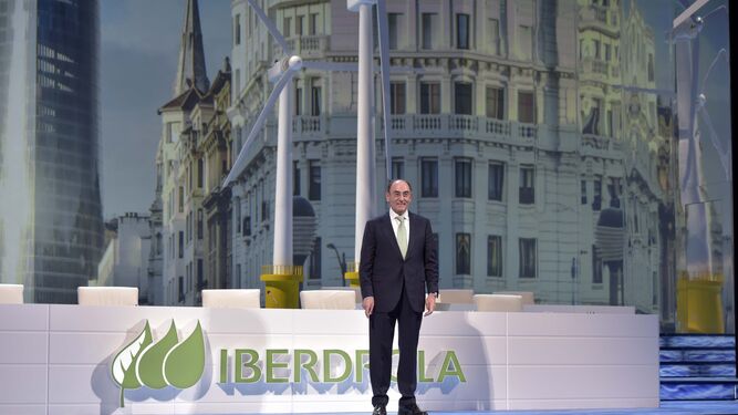 Ignacio Galán, ayer, durante la junta general de accionistas de Iberdrola, en Bilbao.