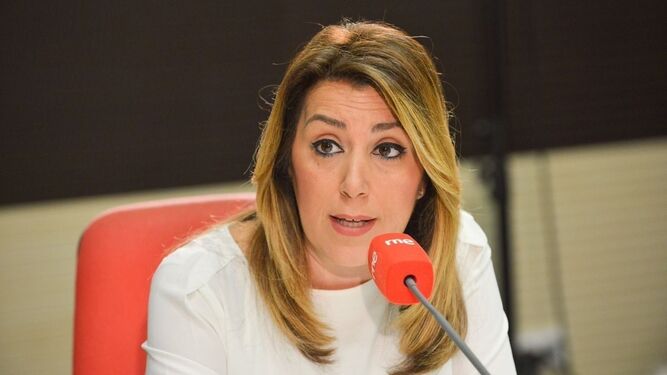 Susana Díaz, durante la entrevista en RNE.