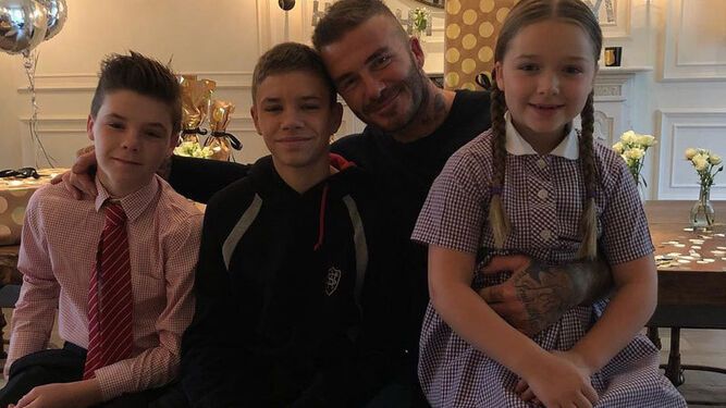 David Beckham, un papá orgulloso en su aniversario
