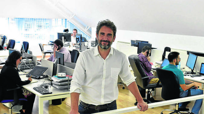 David Munárriz, CEO de La Drupalera, en la sede de la Drupalera en Sevilla.