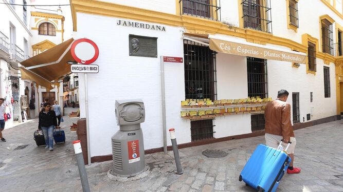 Calle Jamerdana, en el Barrio Santa Cruz.