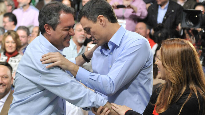 Juan Espadas y Pedro Sánchez, en un acto socialista.