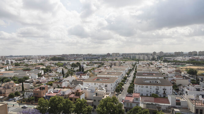 Vista de  Ciudad Jardín desde una azotea de  la Avenida Ciudad Jardín.