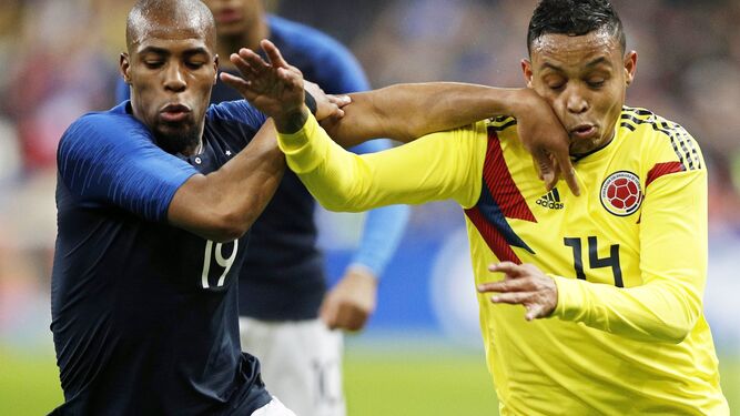 Muriel, en un partido amistoso con Colombia ante Francia.