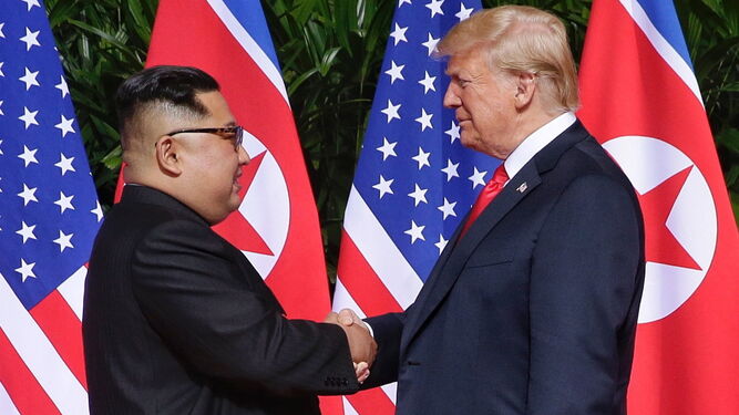 Las imágenes del encuentro entre Kim Jong-un y Trump