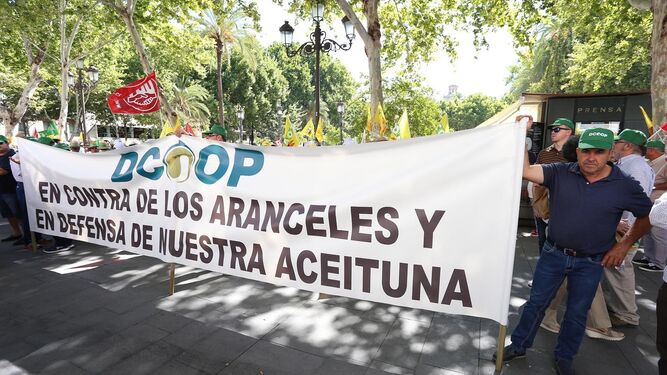 Manifestaci&oacute;n en Sevilla en defensa de la aceituna negra
