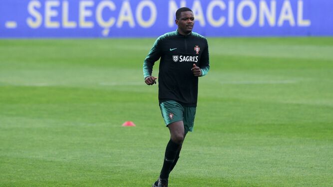 William Carvalho, en un entrenamiento de Portugal.