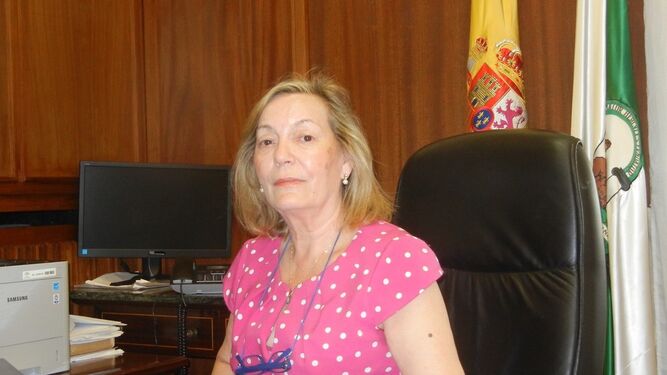 Begoña Rodríguez, en su despacho de la Sala de lo Social del TSJA en Sevilla