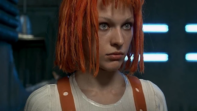 El bob naranja con mechones enrollados de Leeloo (Milla Jovovich) en 'El quinto elemento' (1997).