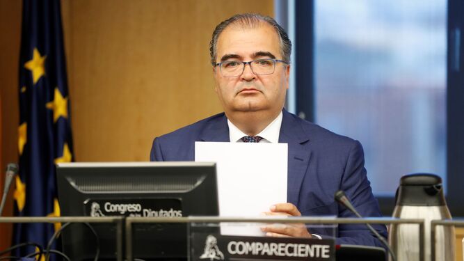 Ángel Ron, ex presidente del Popular, en una comparecencia en el Congreso.