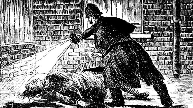 El hallazgo del cuerpo de Catherine Eddowes, una de las víctimas de Jack el Destripador.