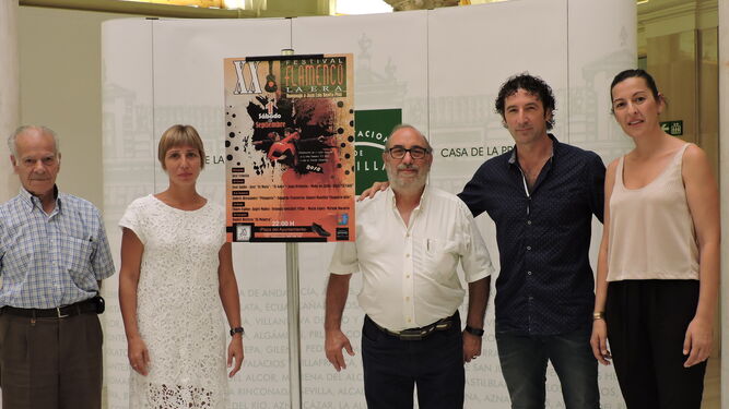 Presentación del festival flamenco de Burguillos en la Casa de la Provincia de la Diputación de Sevilla.