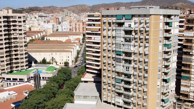 Edificios de la avenida de Andalucía, en Málaga.