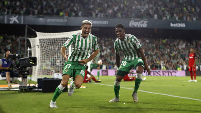 Joaquín festeja el gol.