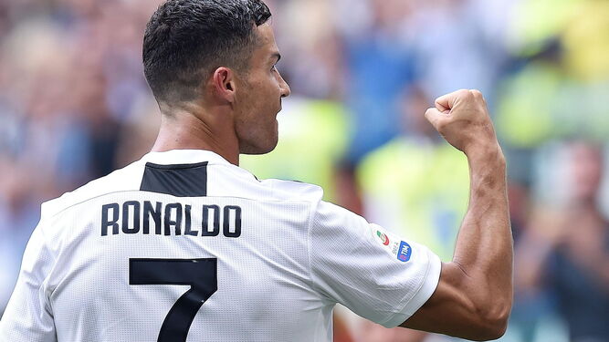 Cristiano Ronaldo celebra un gol con la Juventus.