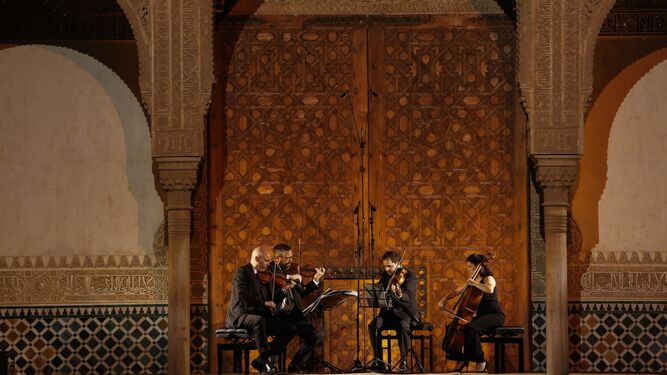El Cuarteto Quiroga durante un recital en el Festival de Música y Danza de Granada.