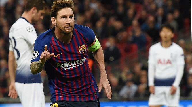 Messi, en el último partido de Champions.