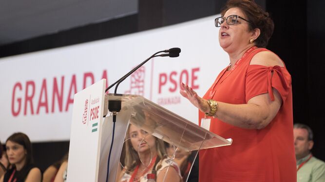 Teresa Jiménez, en un acto del PSOE