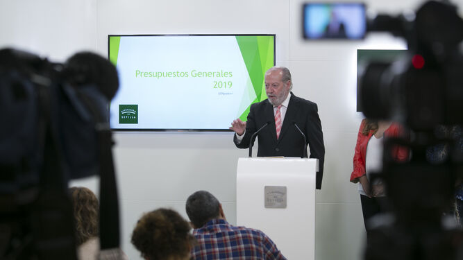 El presidente de la Diputación, Fernando Rodríguez Villalobos, que avanzó algunos datos del presupuesto de 2019.