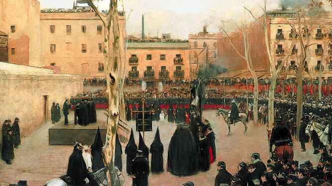 Garrote vil en Barcelona, 1894. Óleo sobre lienzo.