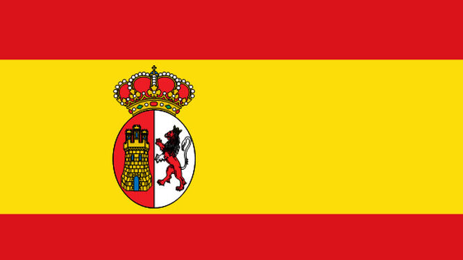Bandera espa&ntilde;ola usada de 1785 a 1873 y de 1875 a 1931