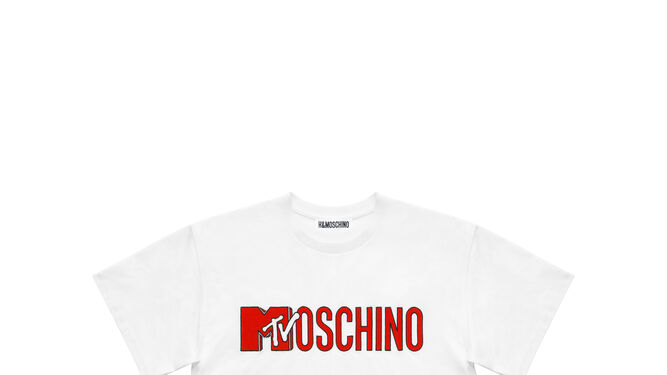 Camiseta blanca b&aacute;sica de Moschino tv H&amp;M 34,99 EUR
