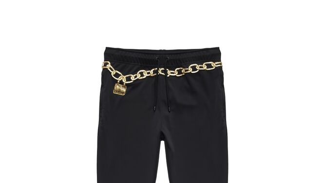 Pantalones de ch&aacute;ndal con cadena bordada de Moschino tv H&amp;M 99,99 EUR