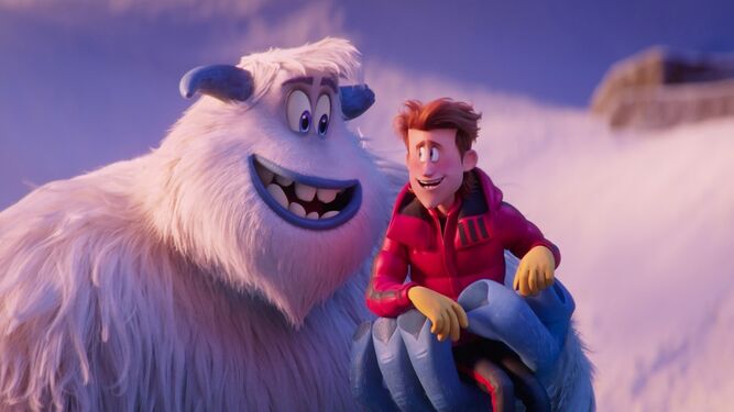 El Yeti y el humano, 'smallfoot', protagonistas de esta cinta animada.