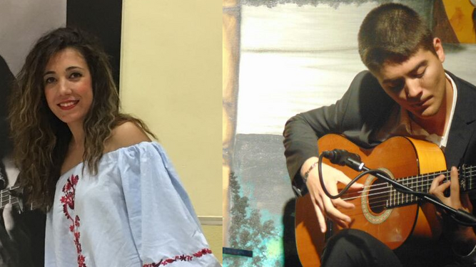 La cantaora Vanessa González y el guitarrista David Campaña.