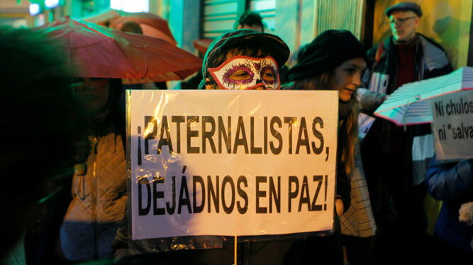 Concentración convocada por el sindicato de prostitutas  Otras el pasado 14 de noviembre en Madrid.