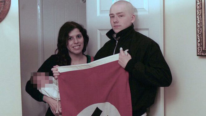 Adolf Hitler con sus padres