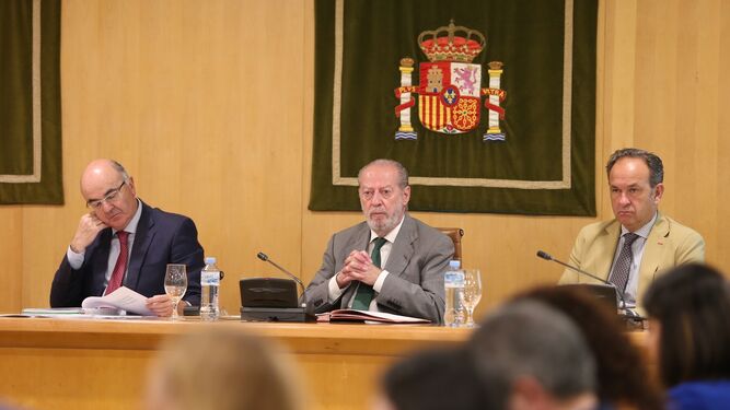 El presidente de la Diputación, Fernando Rodríguez Villalobos, en el Pleno.
