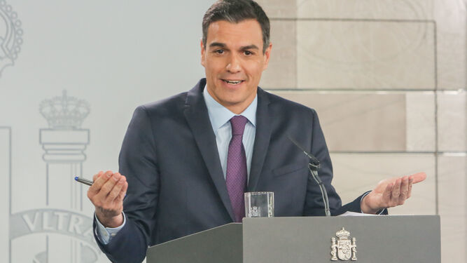 Pedro Sánchez, en rueda de prensa.